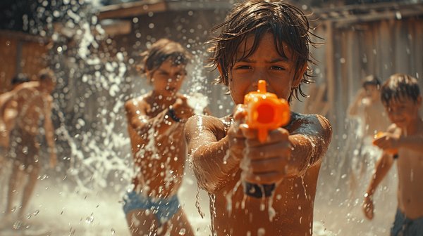 Pistolet à eau électrique m416 pour batailles intenses